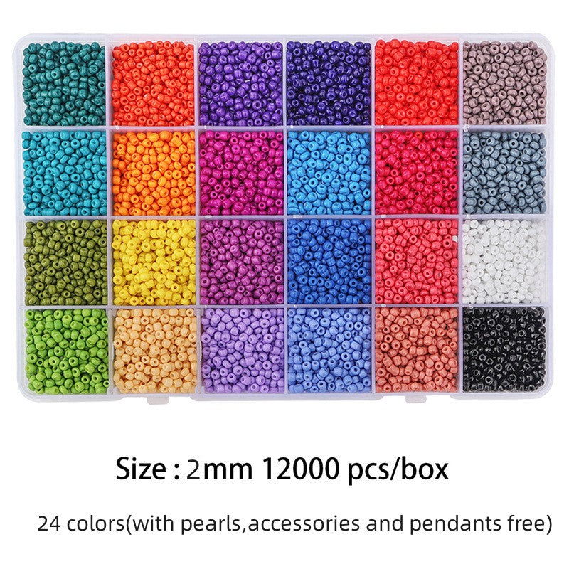 (Free Pearls, Accessories and Pendants)24 Colors Painted Glass Millet Beads DIY Jewelry Beading