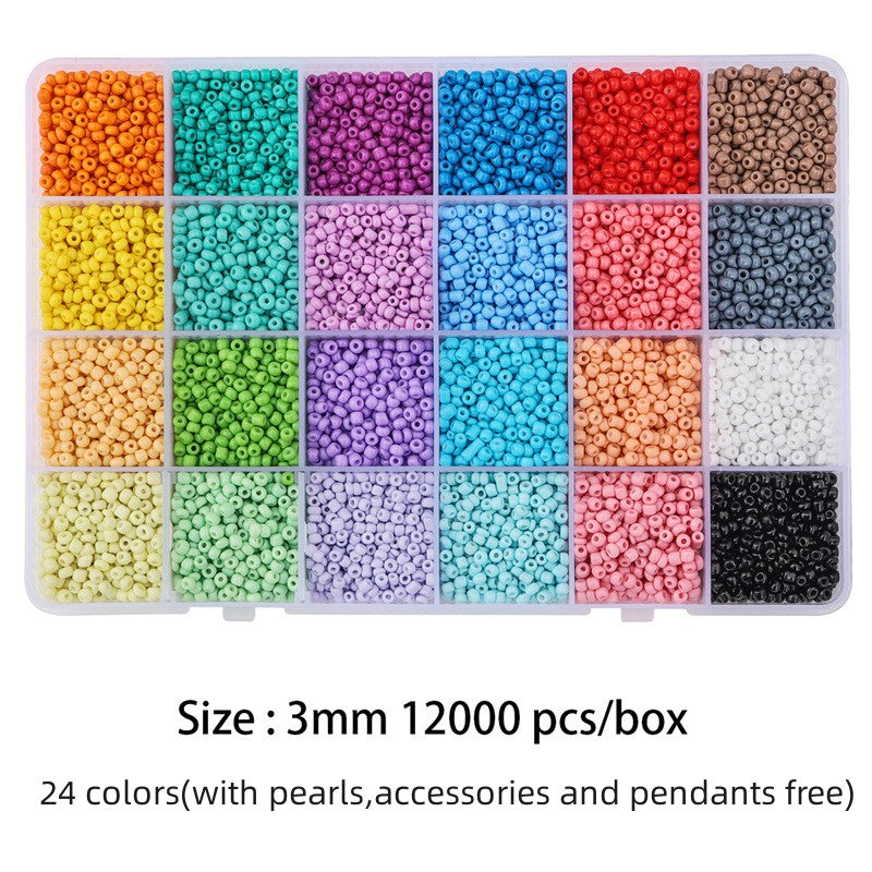 (Free Pearls, Accessories and Pendants)24 Colors Painted Glass Millet Beads DIY Jewelry Beading