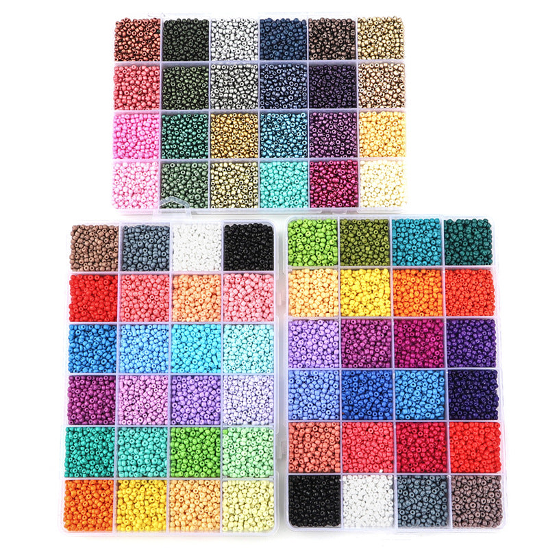 (Free Pearls, Accessories and Pendants)24 Colors Painted Glass Millet Beads DIY Jewelry Beading