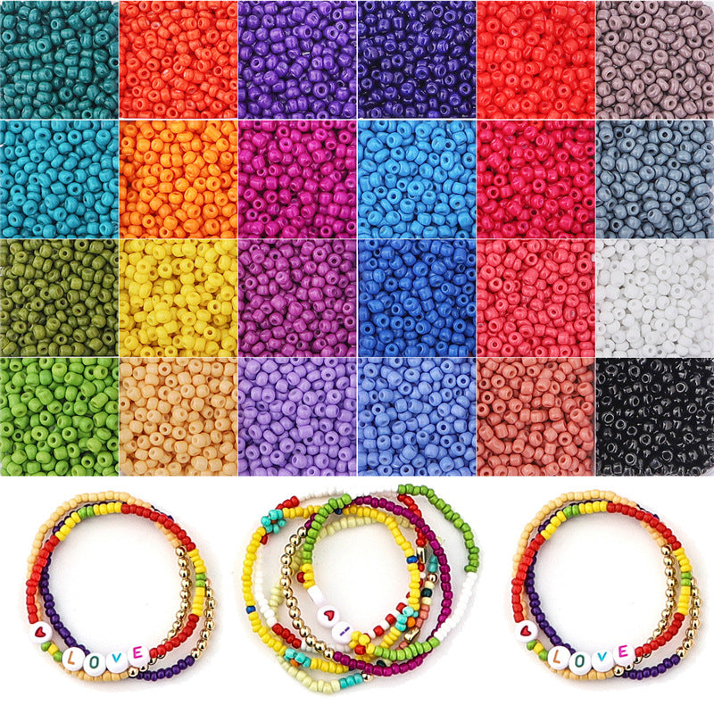 (Free Pearls, Accessories and Pendants)24 Colors Painted Glass Millet Beads DIY Jewelry Beading