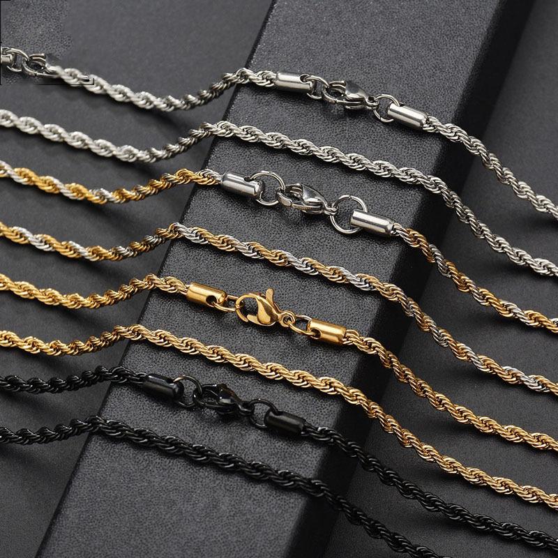 Non-fading Titanium Steel Simple Style Plain Chain