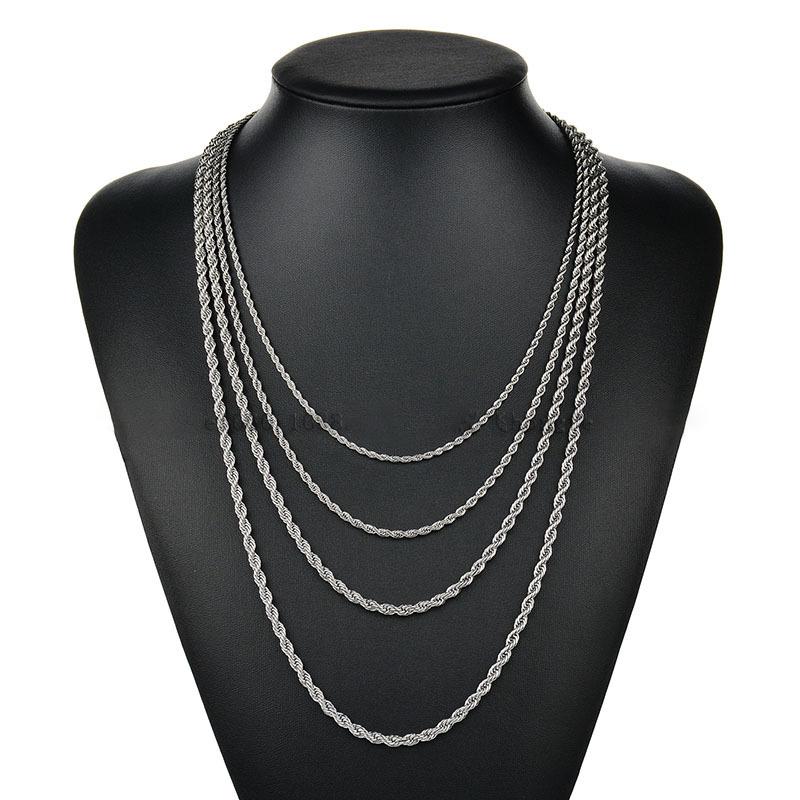 Non-fading Titanium Steel Simple Style Plain Chain