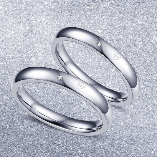 Non-fading Valentine's Day Couple Rings