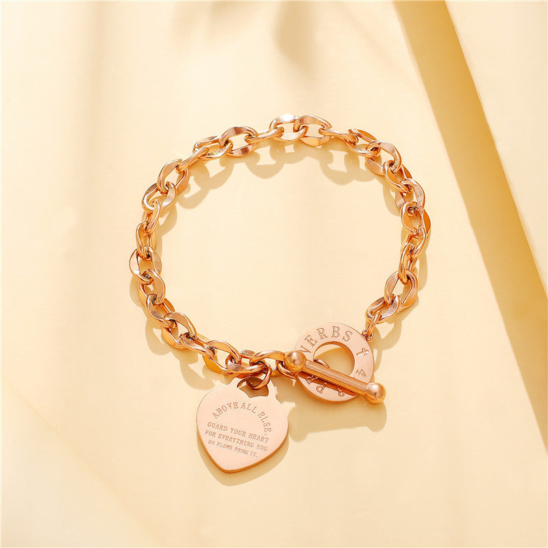 Non-fading O word chain love bracelet