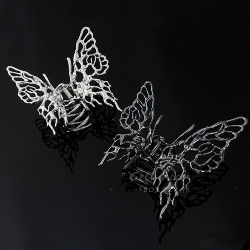 Butterfly Hairpin Female Heavy Industry Back Head Pan Hair Grab Clip Large Shark Clip Hair Accessories