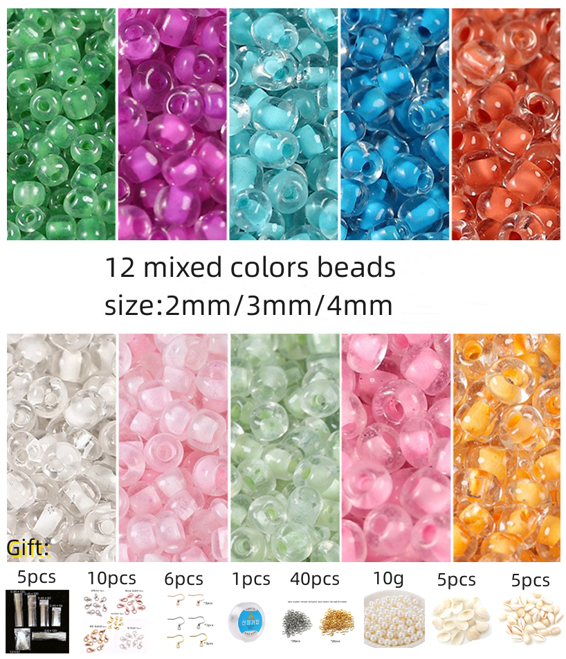 Dye Core Rice Beads DIY Beaded Material Does Not Fade