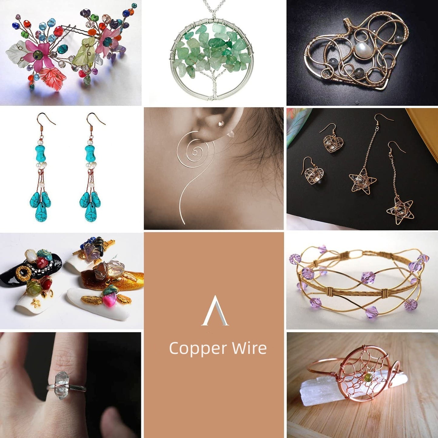 DIY Copper Beaded Wire Bow Tie Setting Wire