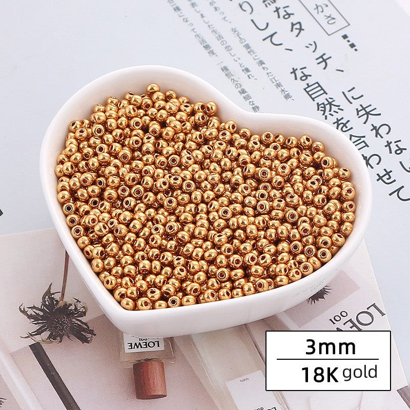 Super High Quality Real Gold Electroplated Color-Preserving Rice Beads
