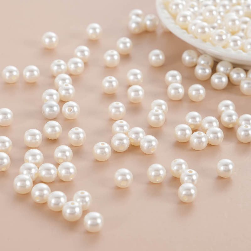 Round Non-peeling ABS Pearls with Holes