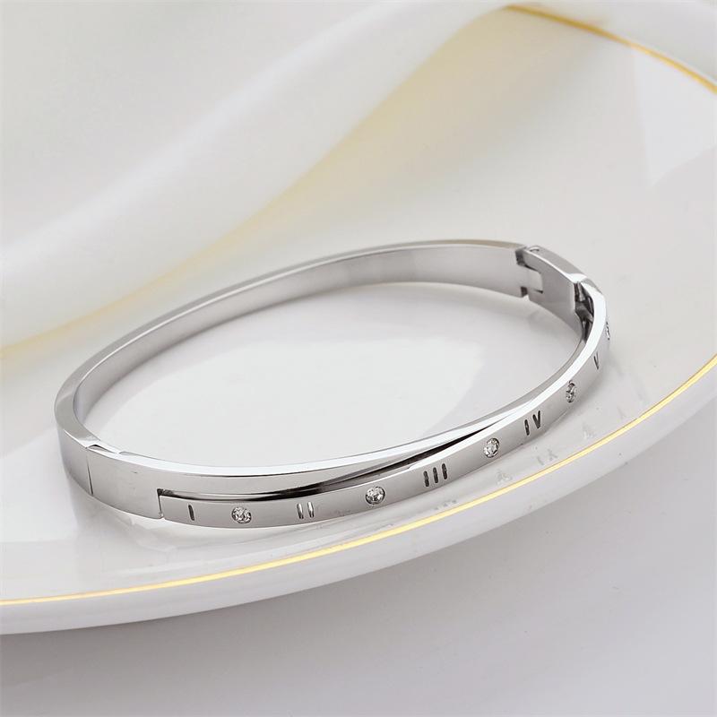Non-fading women's roman numeral bracelet double layer bracelet