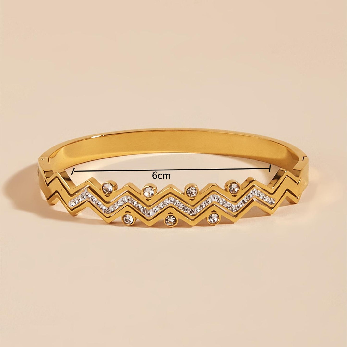 Non-fading Openwork Geometric Polka Dot Open Bracelet