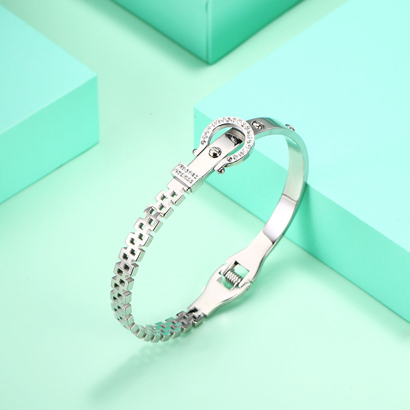 Eternal ring silver titanium steel bracelet fashion strap chain men and women lovers Bracelet