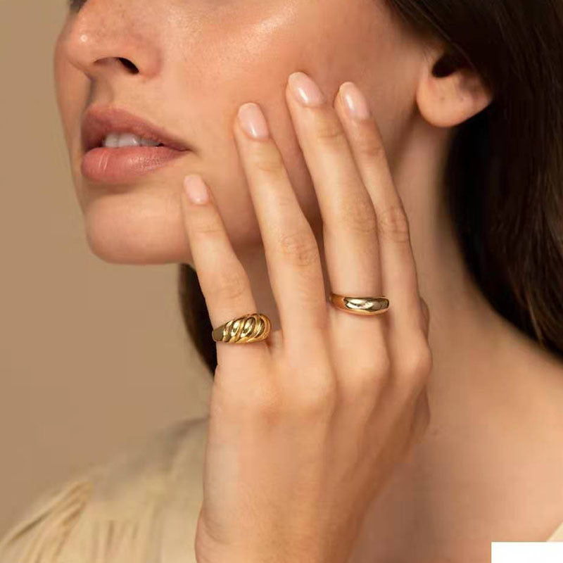 18k Gold Plated Non-fading Personality Index Finger Ring