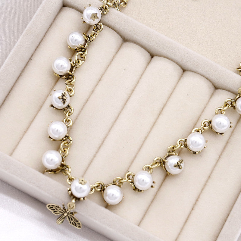 Women's Exaggerated Crystal Pearl Fashion Necklace