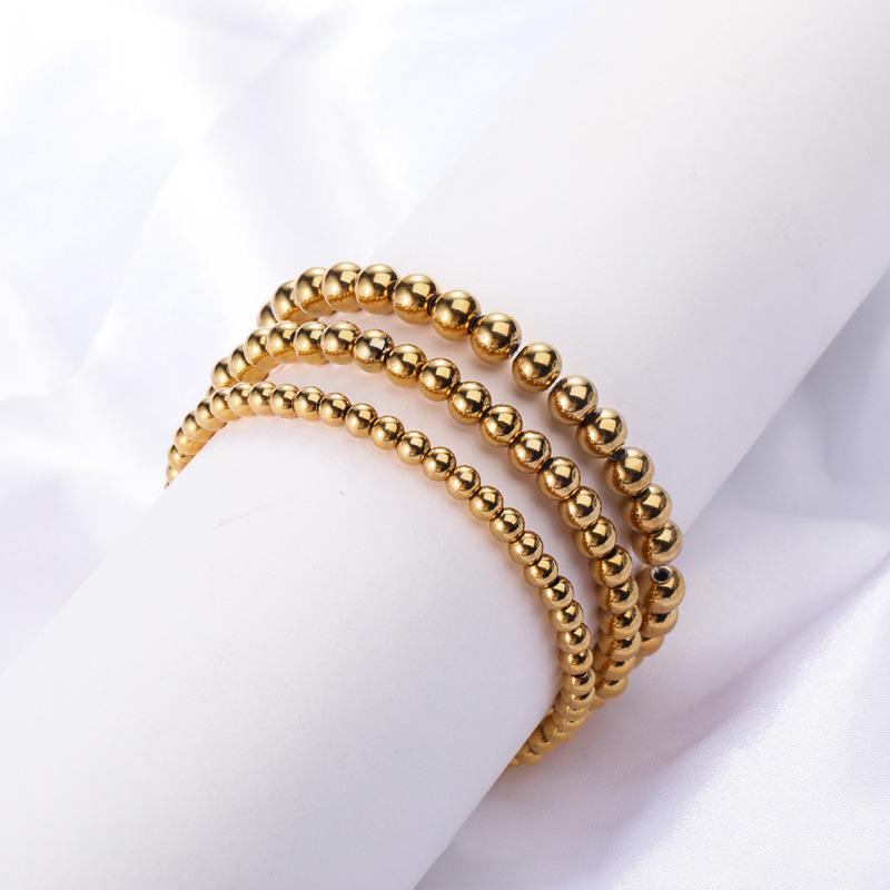 Non-fading titanium steel bead  bracelet