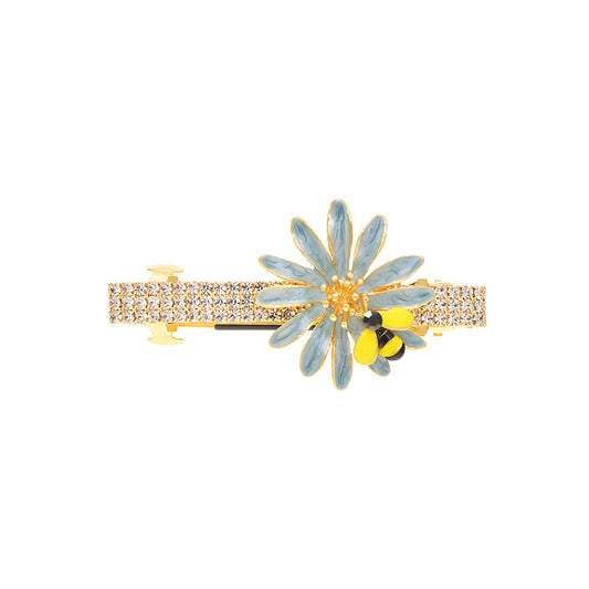 Gold-plated Austrian diamond Daisy bee series hairpin clips