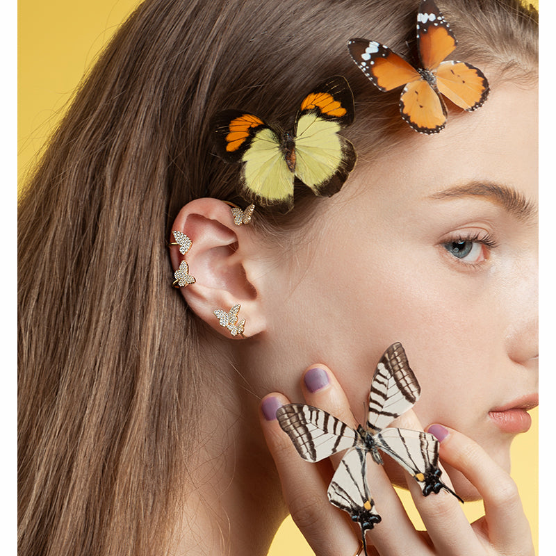 Butterfly Ear Cuff Earrings for Women Non Piercing Ear Clips Around Ear