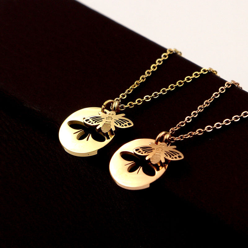 Lovely Non-fading Bee Pendant Necklace for Girls