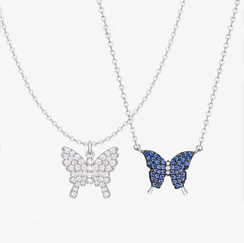 Butterfly Clavicle Chain 925 Sterling Silver Ins Fresh Simple Wind Necklace