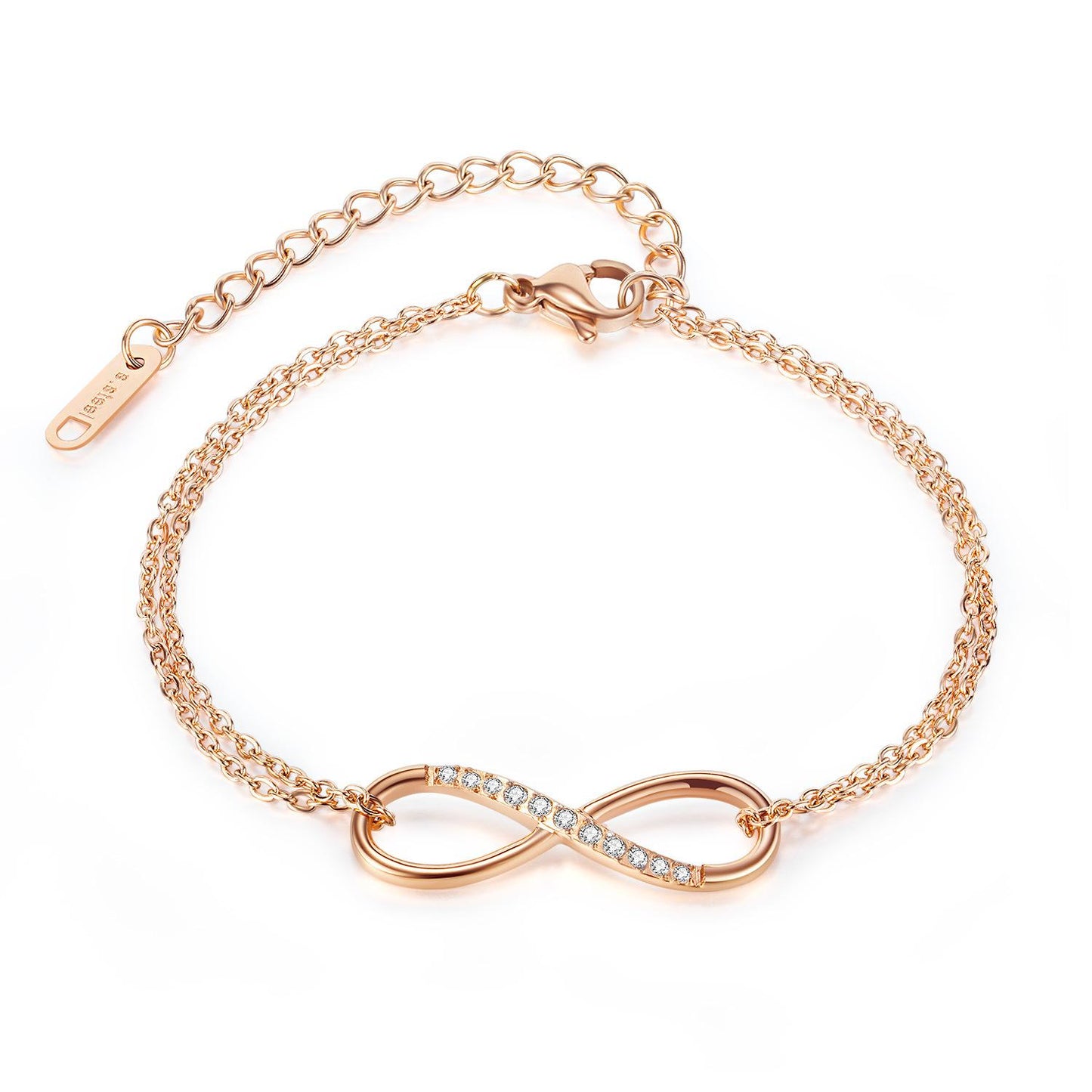 Non-fading Fashion Simple 8 Character Double Layer Bracelet