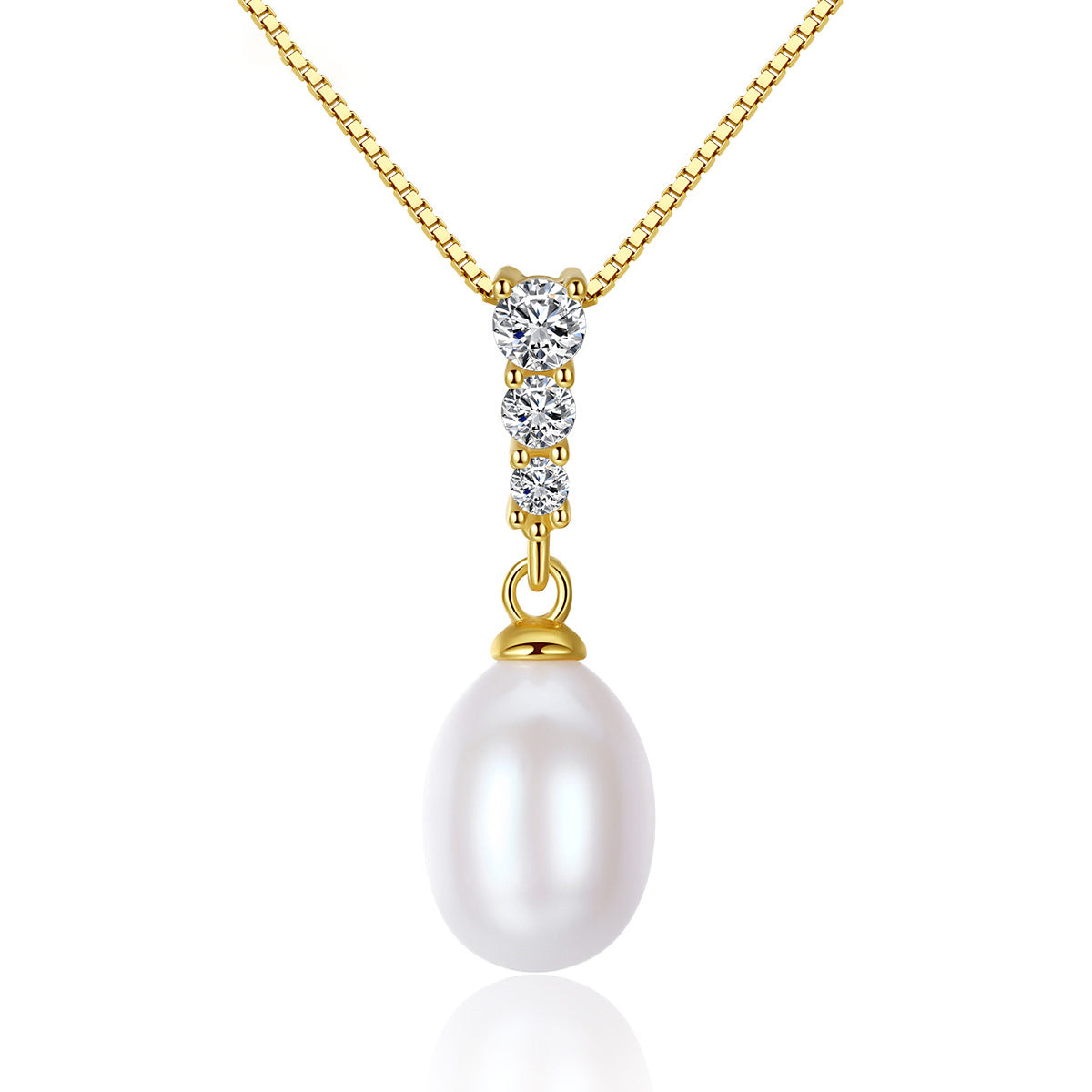 S925 Silver Freshwater Pearl Pendant Necklace Fashion Female Necklace female Necklace