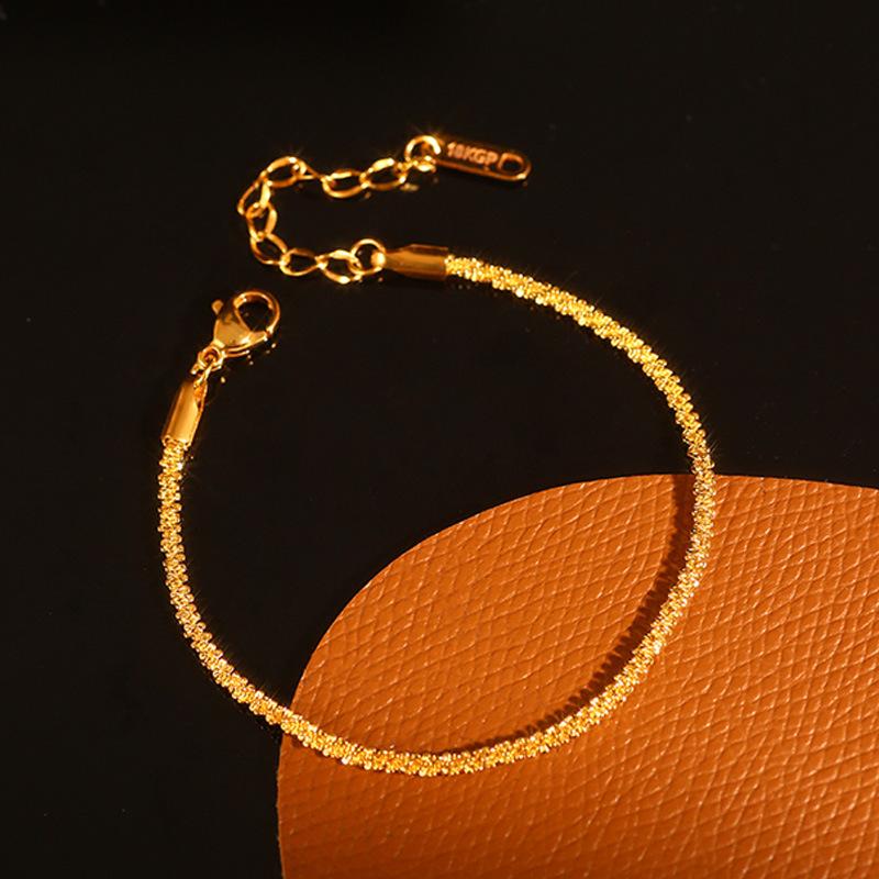 Non-fading INS Fashion Light Luxury Sparkling Anklet for Women