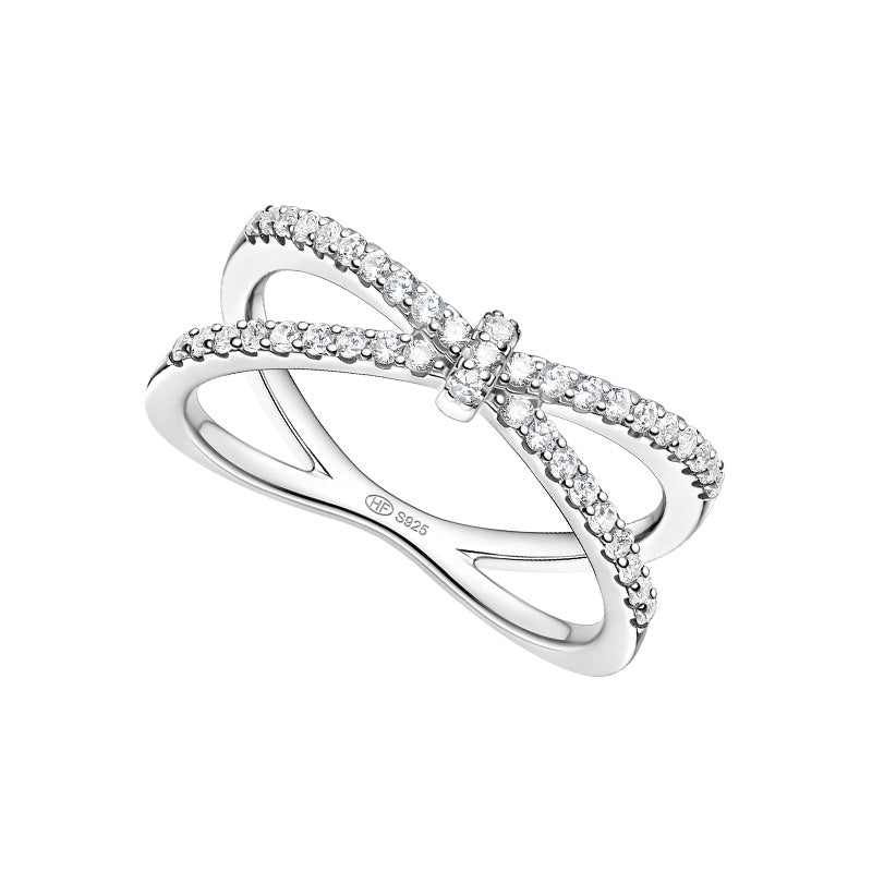 Early Spring Couple Ring Stacking Tail Ring in Sterling Silver