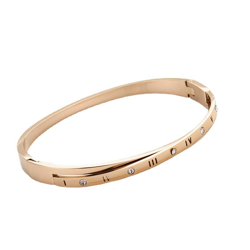 Non-fading women's roman numeral bracelet double layer bracelet