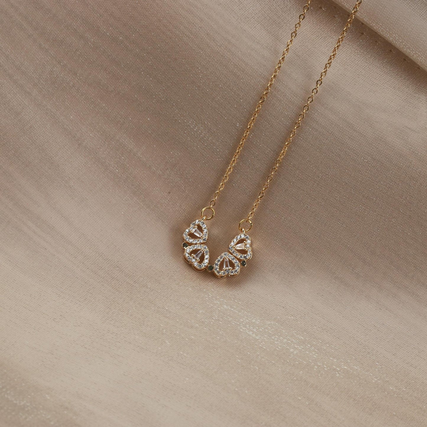 Non-fading Heart Shaped Clover Necklace