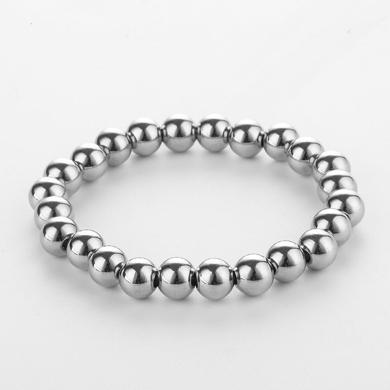 Non-fading titanium steel bead  bracelet