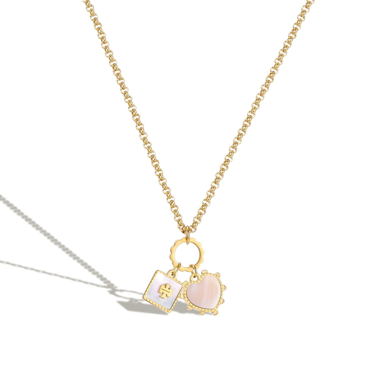 Non-fading love necklace heart pendant niche necklace