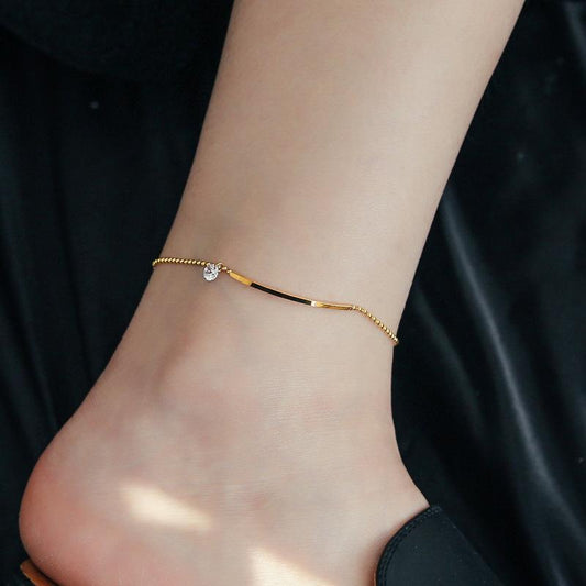 Non-fading smile lucky anklet