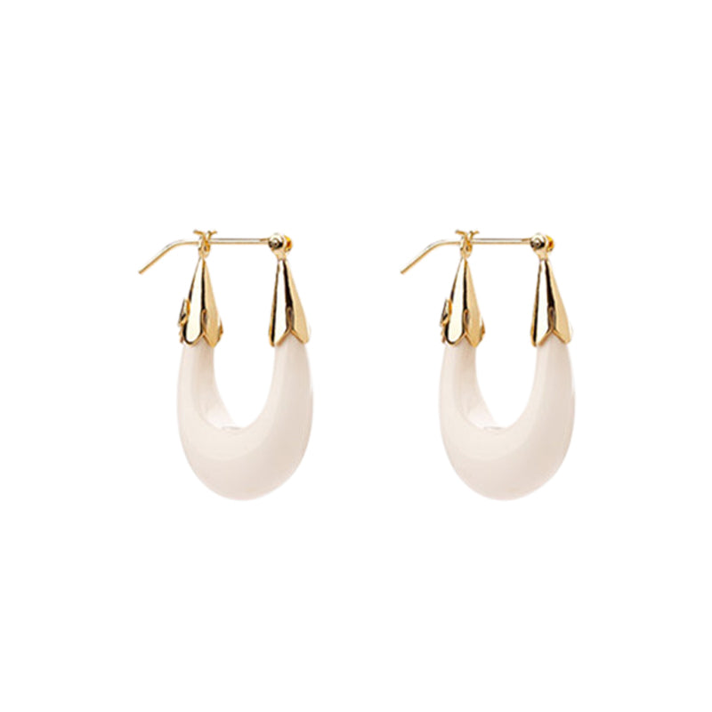 Individual Design High-end Christmas White Earrings