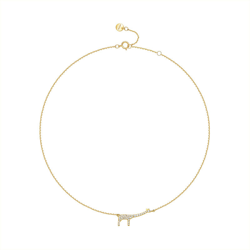 Giraffe Original Design Clavicle Chain Pendant Sweater Chain Spring and Autumn Necklace