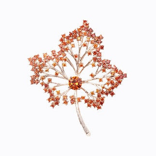 Gold-plated High-end Luxury Maple Leaf Brooch