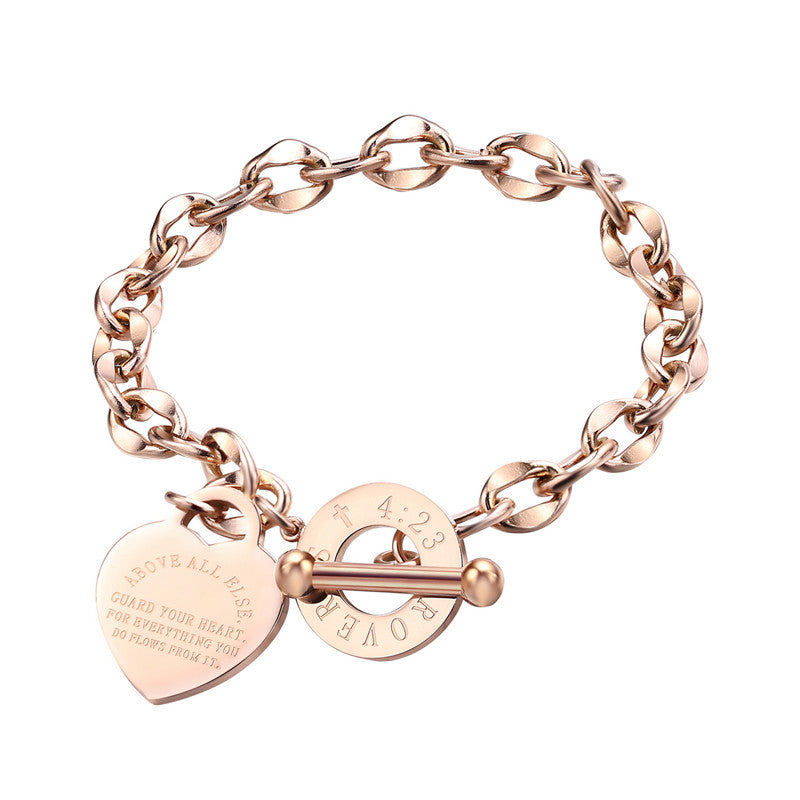 Non-fading O word chain love bracelet