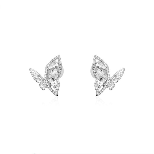 Handmade New Hollow Butterfly Studs Earrings without Ear Holes