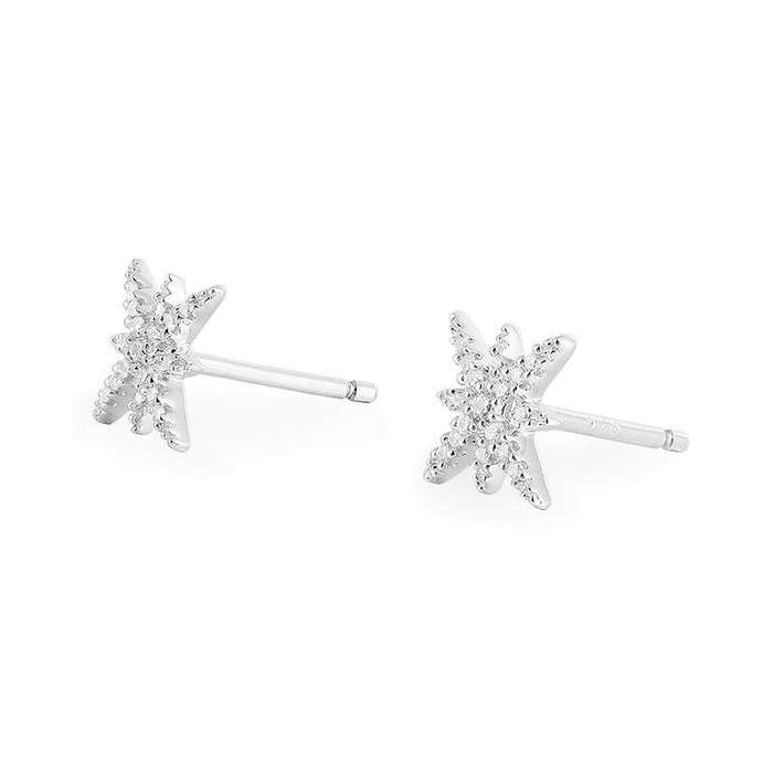 Hexagram Silver Earrings Female INS Tide Earrings Gift Jewelry
