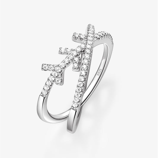 925 Sterling Silver Snow Branch Ring for Women Girls