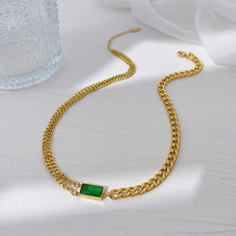 Double Chain Stackable Bracelet necklace earrings