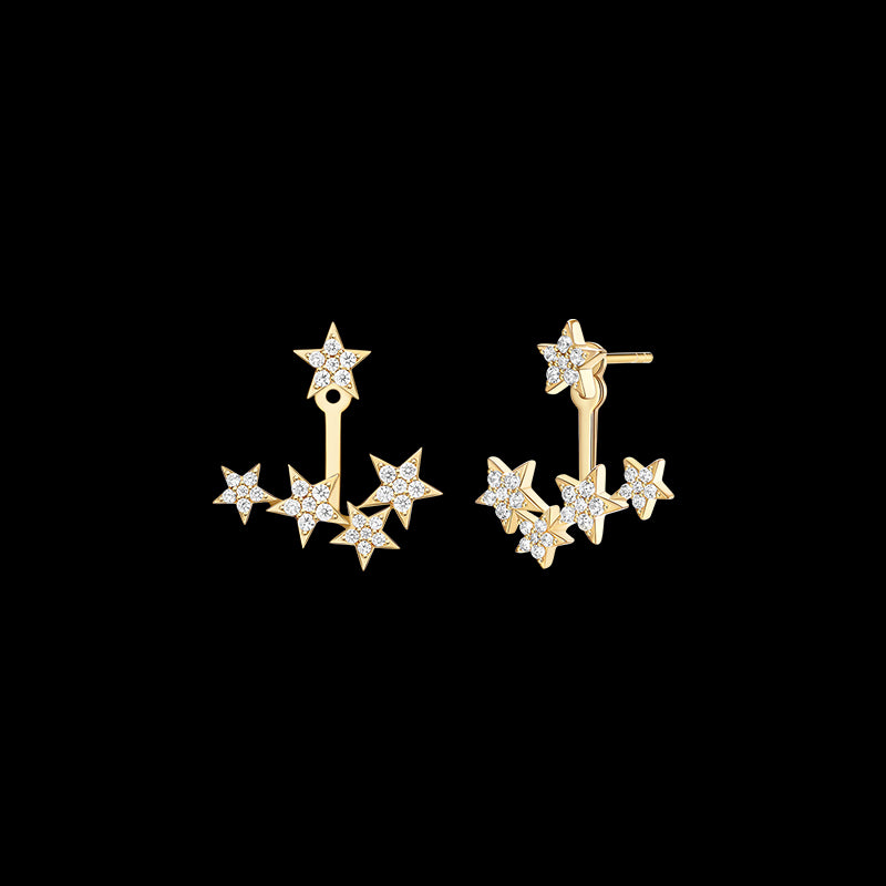 Fantasy Star Stud Earrings 925 Sterling Silver INS Style Earrings
