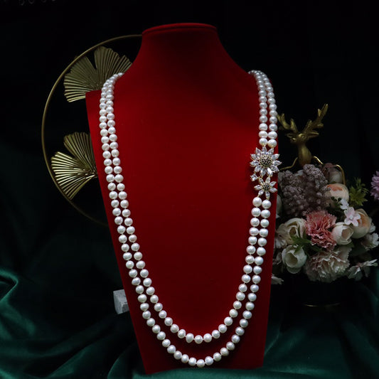 Freshwater pearl necklace(8-9mm）