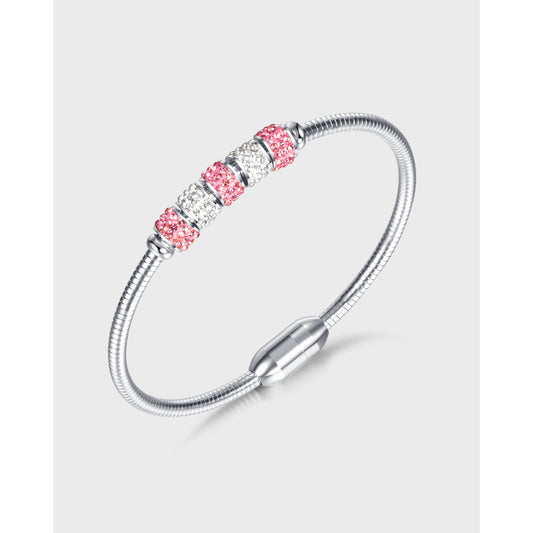 Niche design, versatile zircon stainless steel bracelet, INS style, light luxury, high-grade bracelet, female