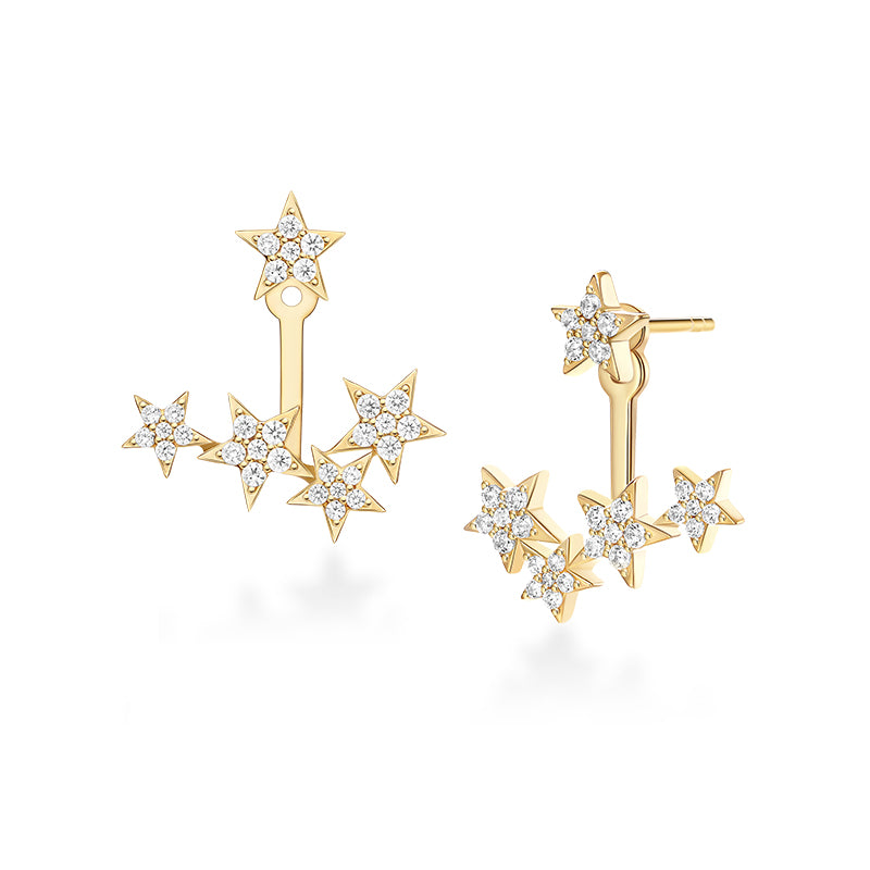 Fantasy Star Stud Earrings 925 Sterling Silver INS Style Earrings