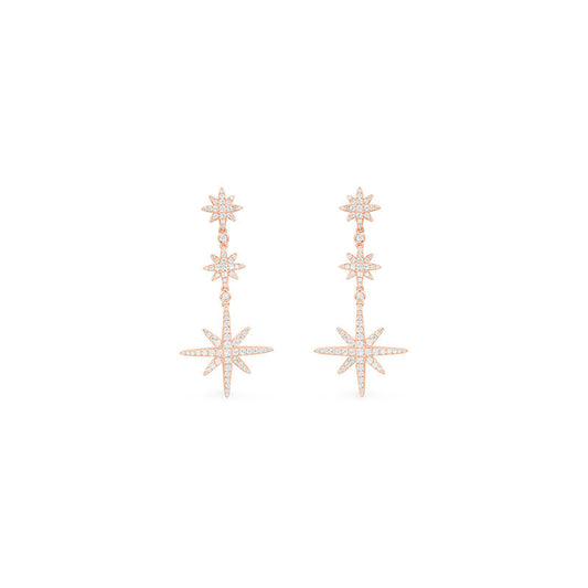 Luxury Exquisite Meteor Hexagram Pendant earrings