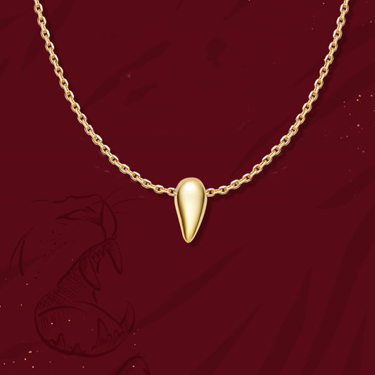 18K Gold Female Natal Year Gold Melon Seed Pendant Necklace