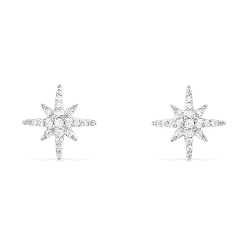 Hexagram Silver Earrings Female INS Tide Earrings Gift Jewelry