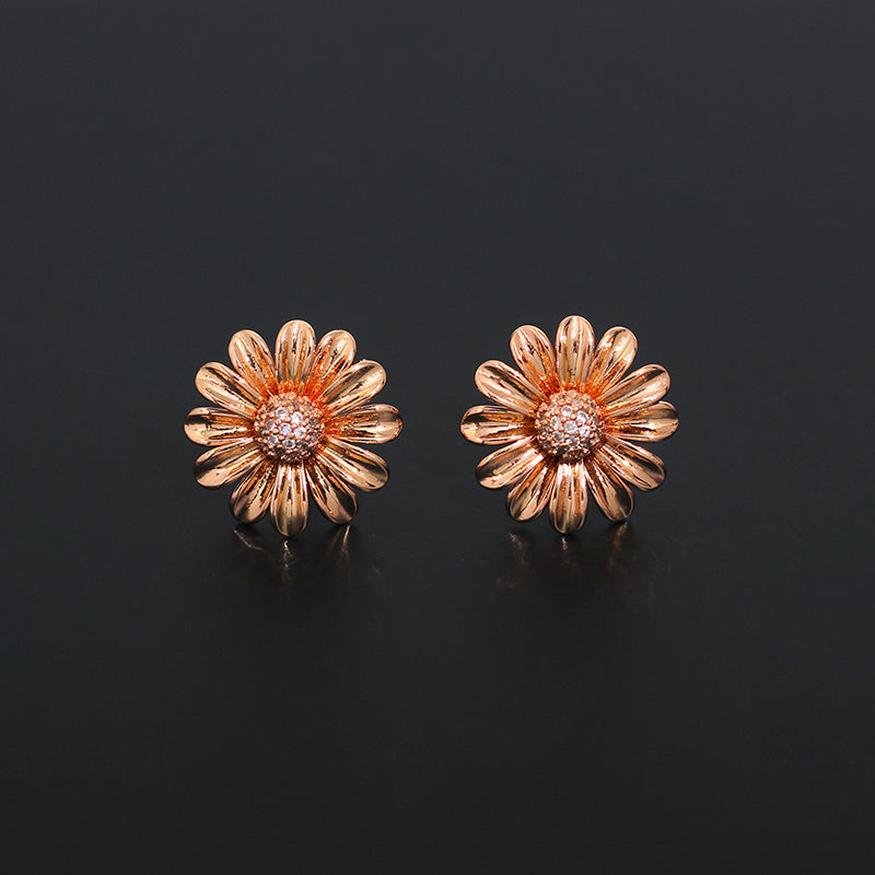 S925 Silver Needle Fresh and Wild Daisy Earrings
