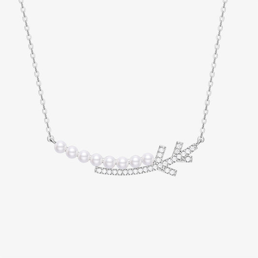 Pearl Snow Branches Clavicle Chain Necklace for Women