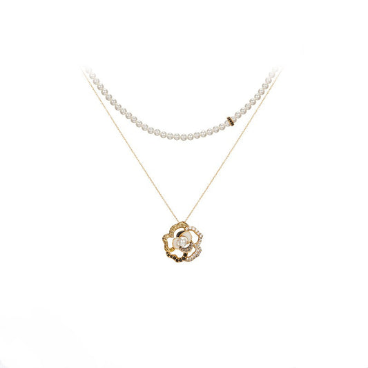 Camellia Luxury Elegant Temperament Pearl Necklace